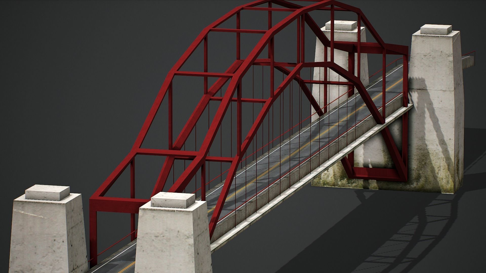 3D model Modern Bridge - Low Poly Game Ready VR / AR / low-poly | CGTrader