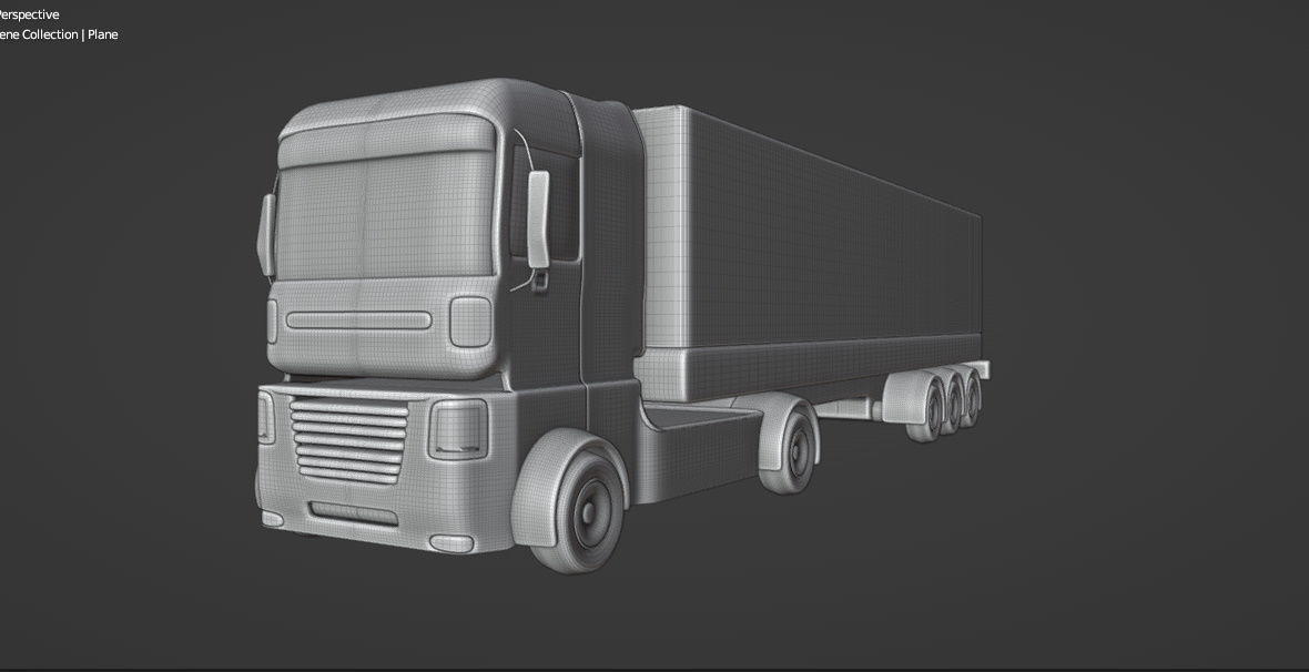 TRACK LORRY GAME READY 3D model CGTrader