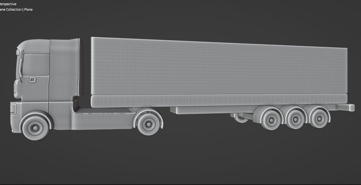 TRACK LORRY GAME READY 3D model CGTrader