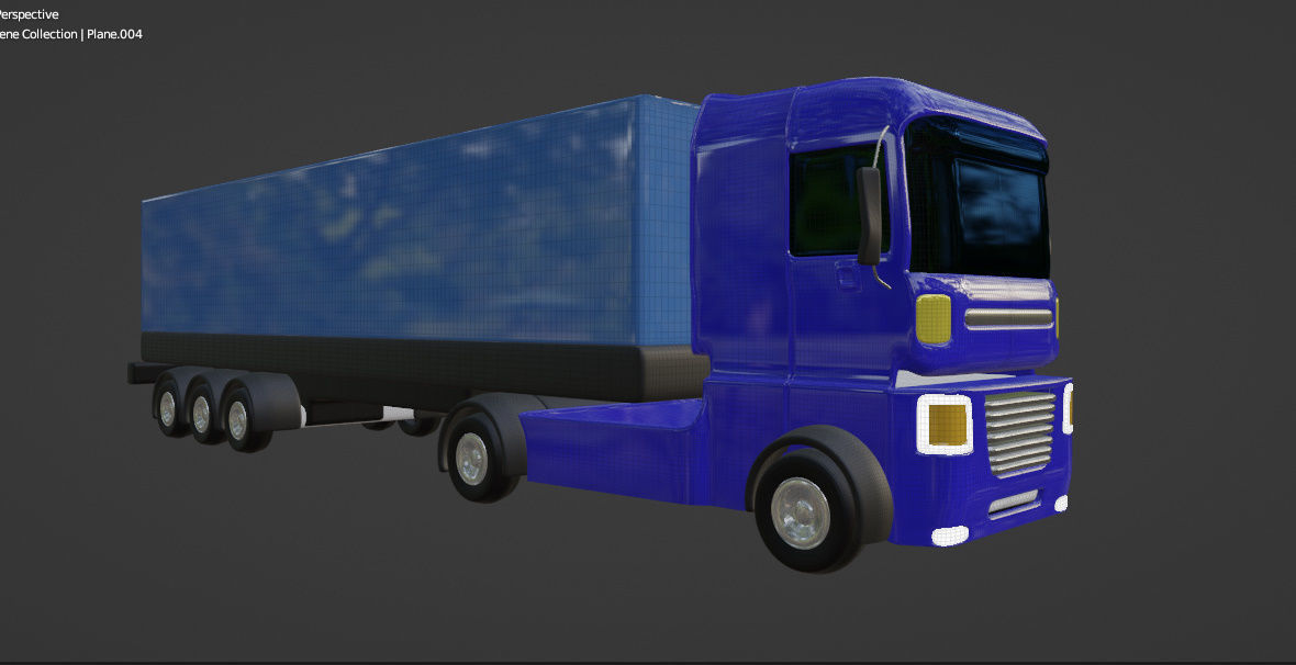 TRACK LORRY GAME READY 3D model CGTrader