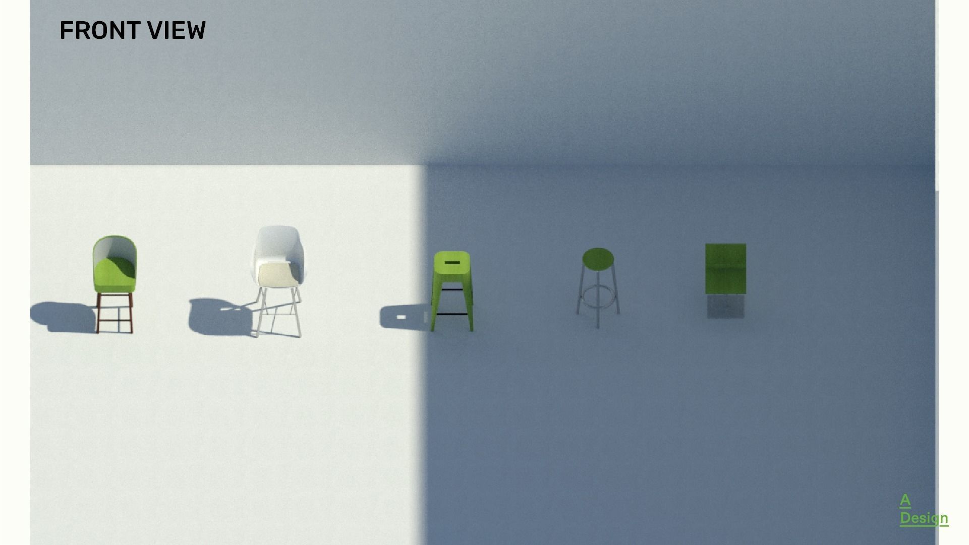 Bar stools Pack of revit families 3D model CGTrader