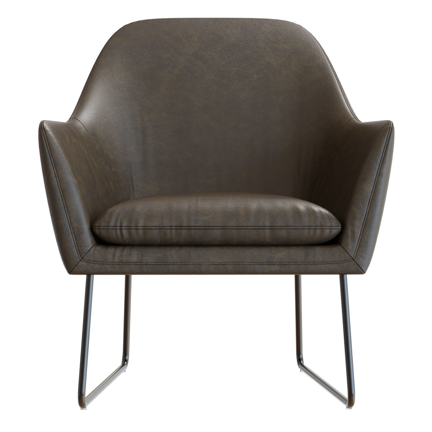 Crate and Barrel Clancy Leather Chair 3D model CGTrader