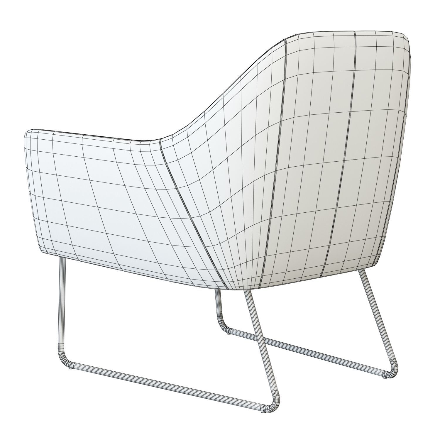 Crate and Barrel Clancy Leather Chair 3D model CGTrader