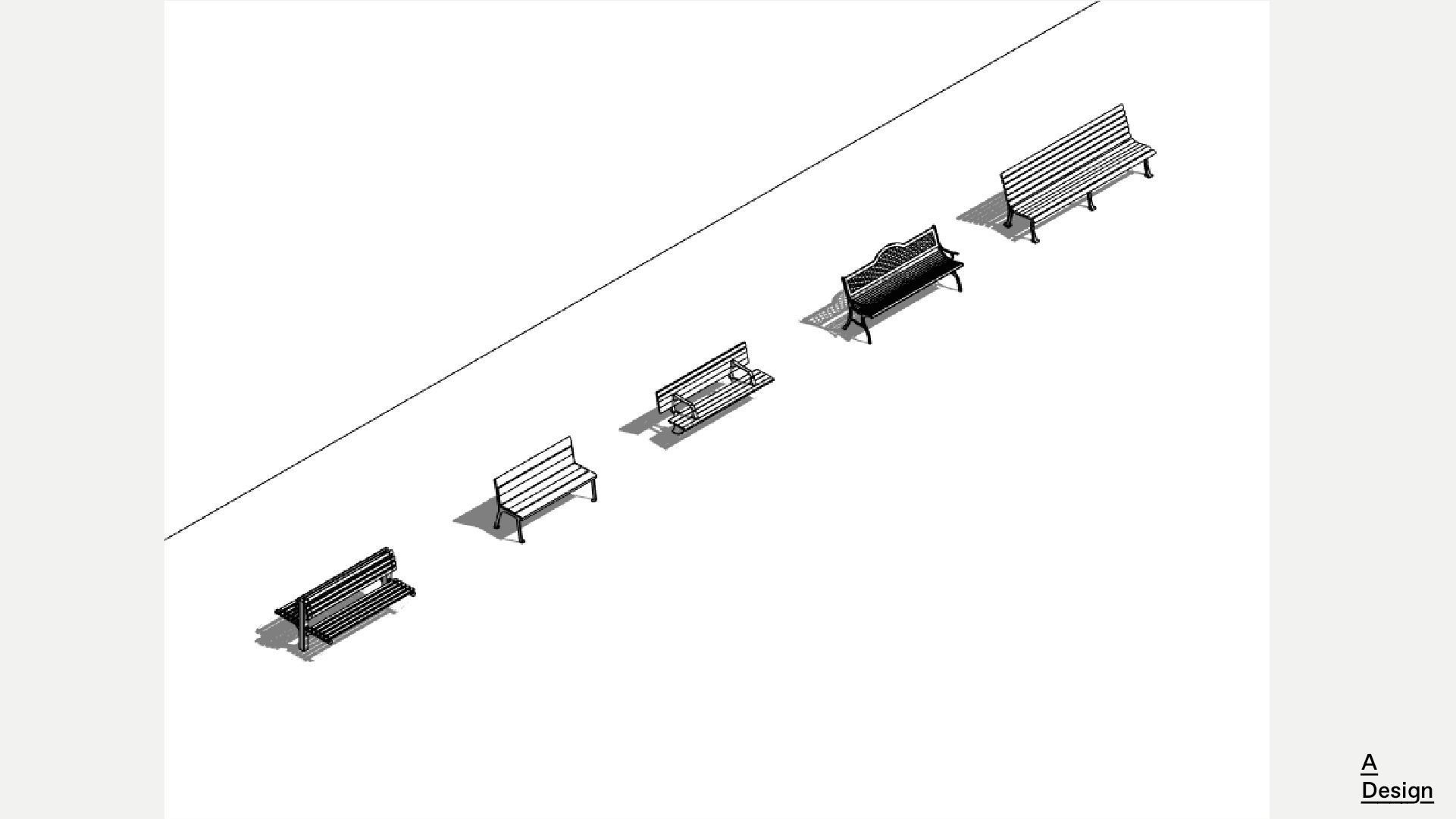 Bench Pack of revit families 3D model CGTrader