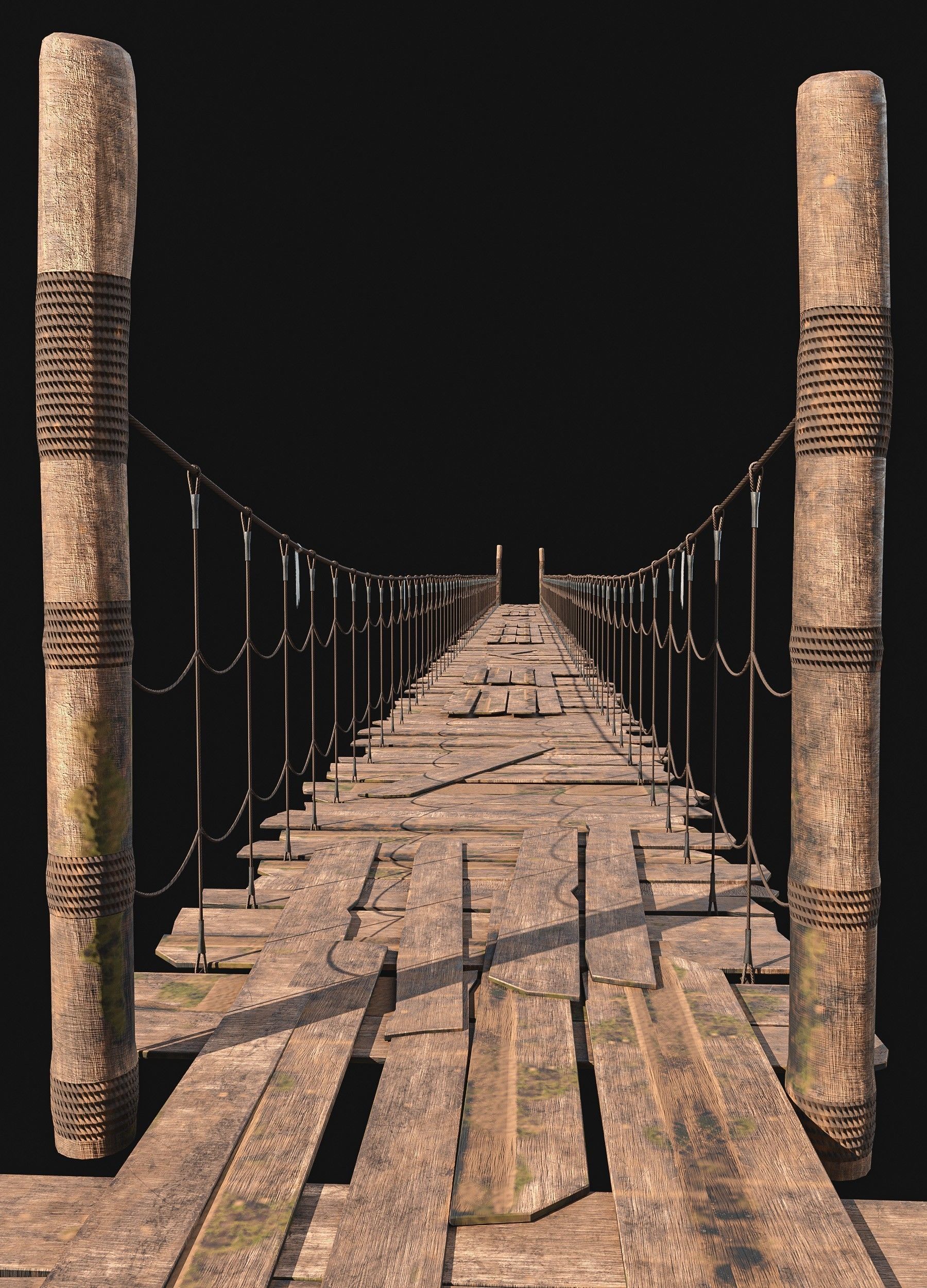 3D model Rope Bridge Pack VR / AR / low-poly | CGTrader
