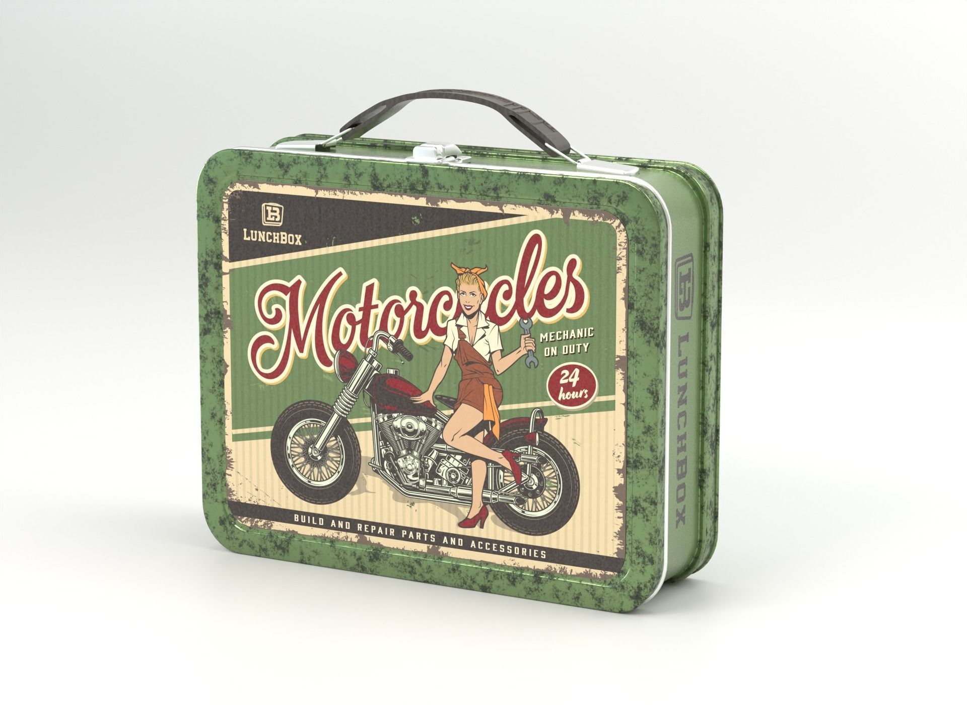 Vintage Suitcase Lunch Box 3D model CGTrader
