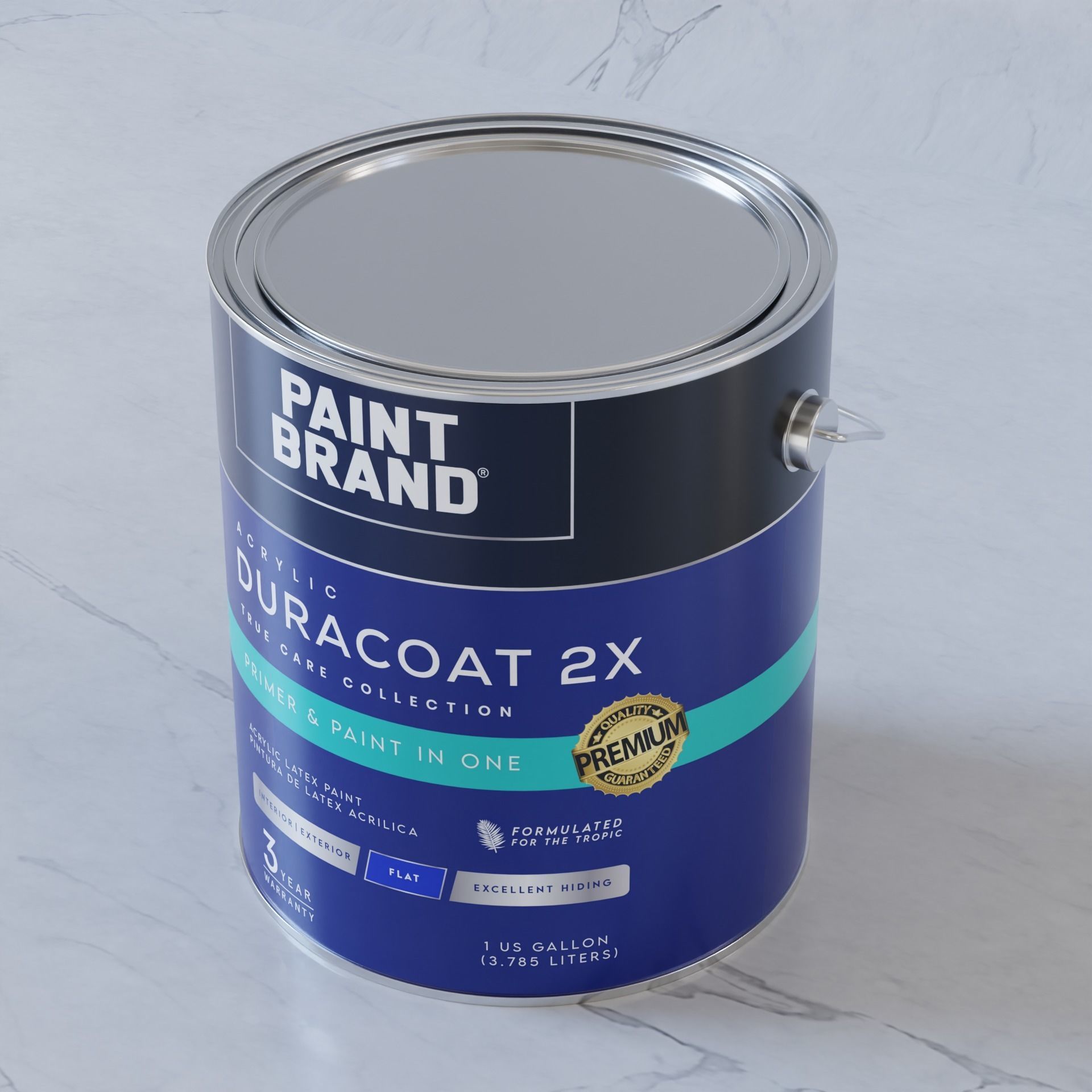Paint Can US Gallon Dimension 3D model CGTrader