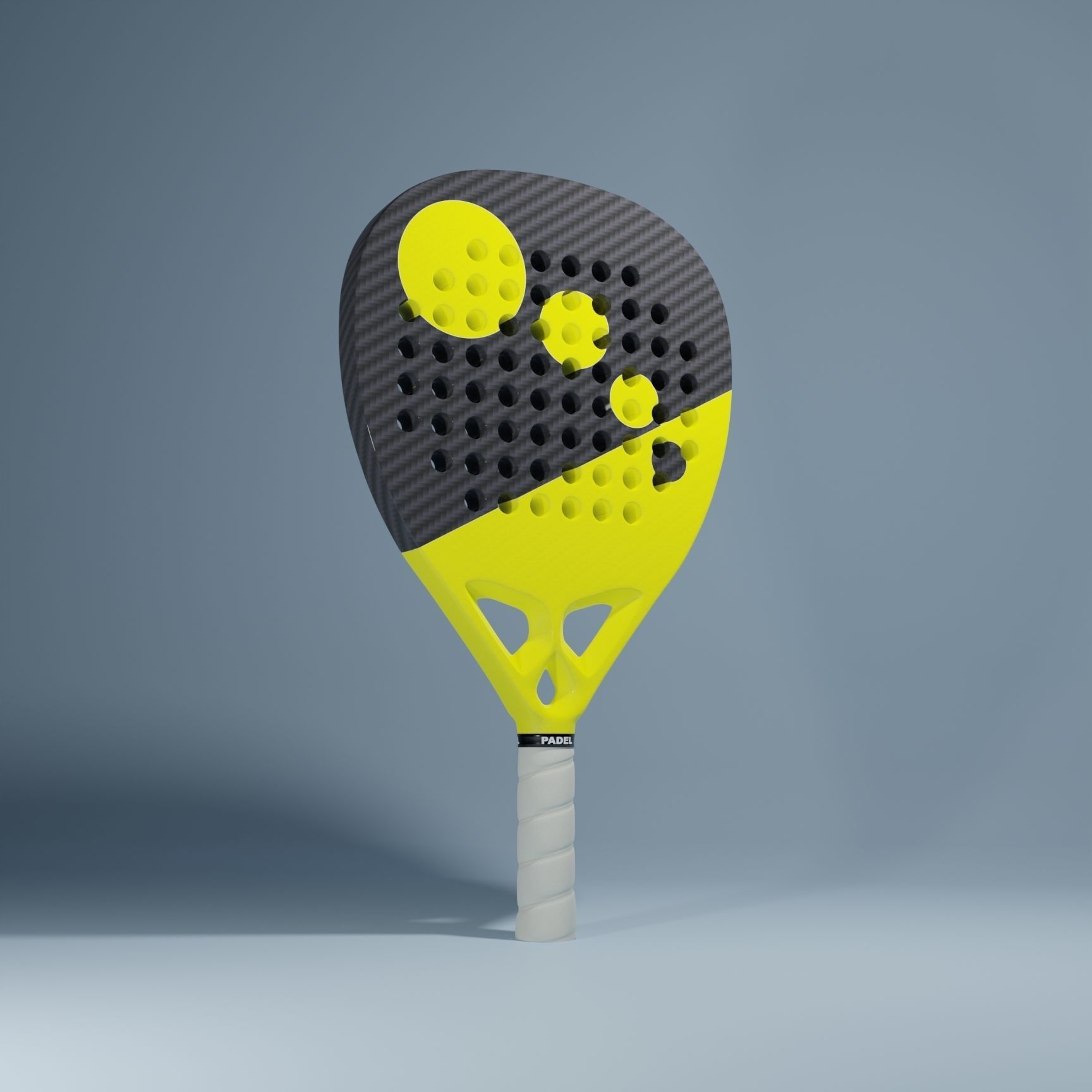 Carbon fiber padel racket 3D model | CGTrader