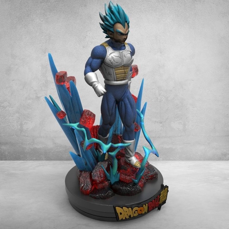 SUPER VEGETA BLUE 3D Model 3D Printable CGTrader SUPER VEGETA BLUE 3D Model 3D Printable CGTrader