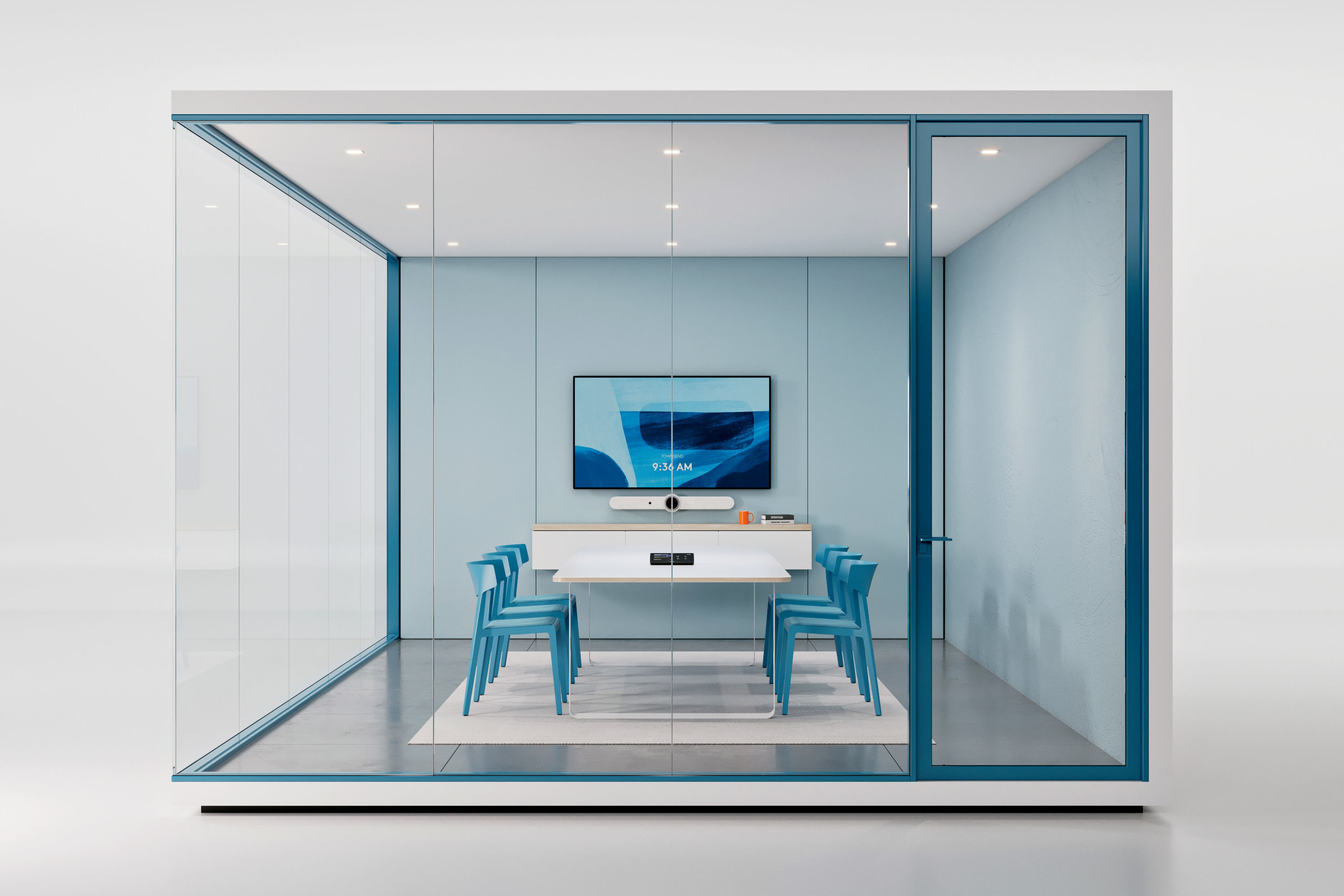 Minimalist Meeting Room - Logitech Themed Office Space 3D model | CGTrader