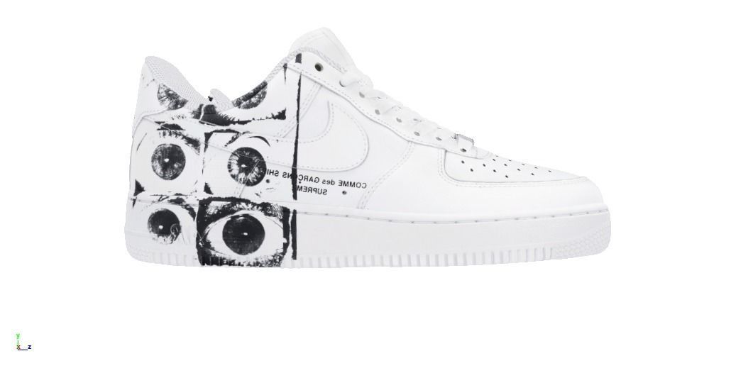 cdg x supreme x nike air force 1