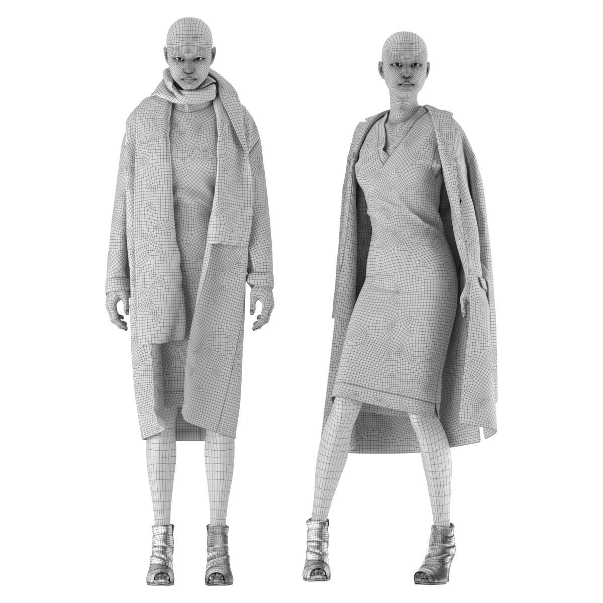 Mannequin Set Vol 002 free VR / AR / lowpoly 3D model CGTrader