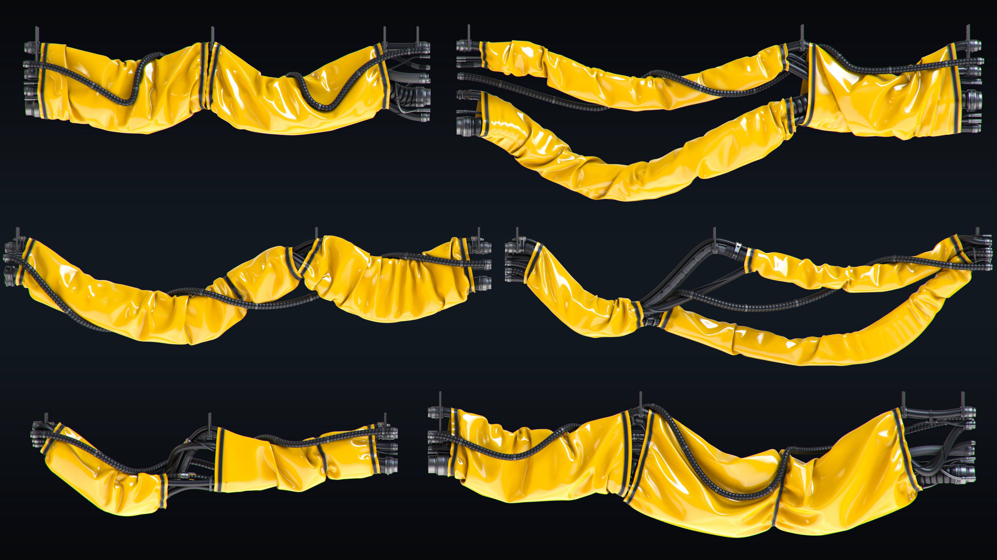 Cables and Wires set 3D model | CGTrader