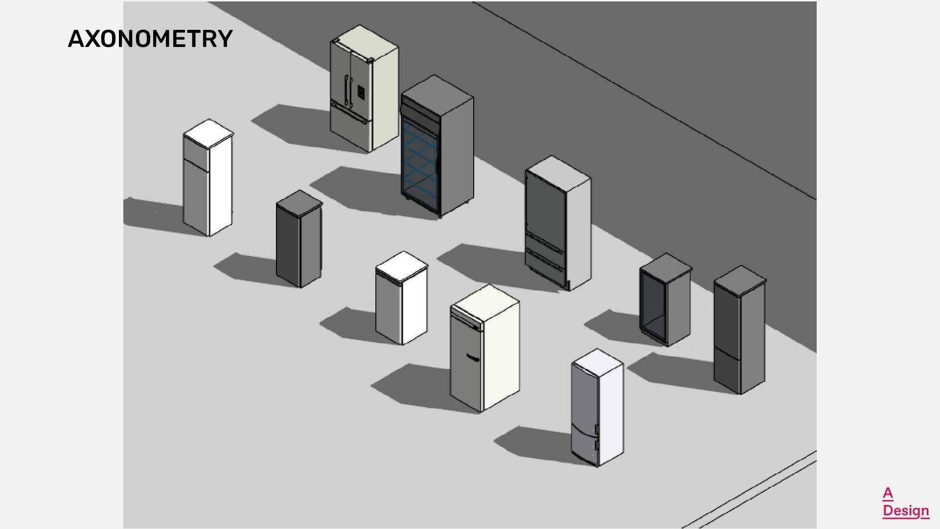 Refrigerator Pack of revit families 3D model CGTrader