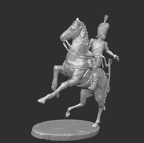 Napoleon cavalry officer 3D model 3D printable CGTrader