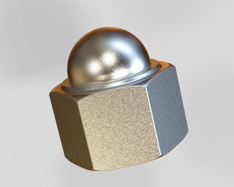 M12 Locking Acorn Nuts 3D model 3D printable CGTrader