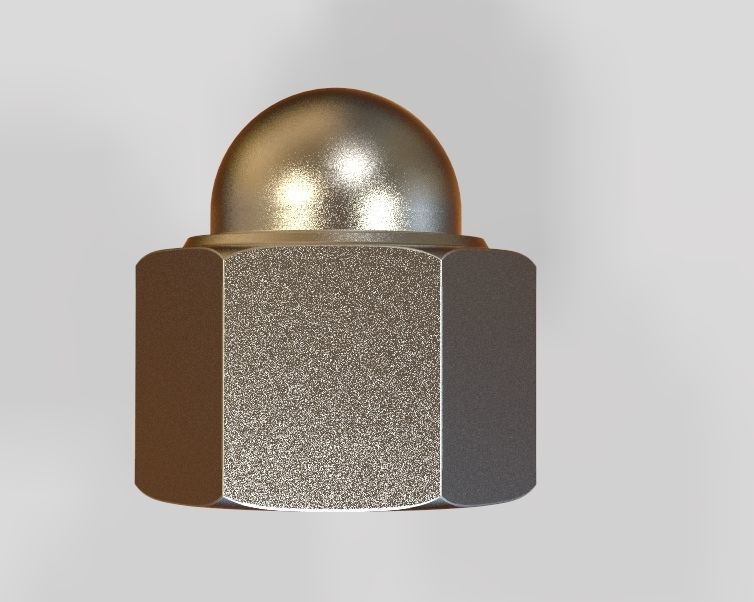 M16 Locking Acorn Nuts 3D model 3D printable CGTrader