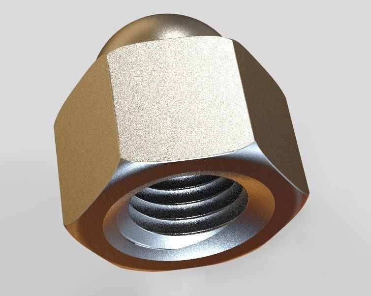 M20 Locking Acorn Nuts 3D model 3D printable CGTrader