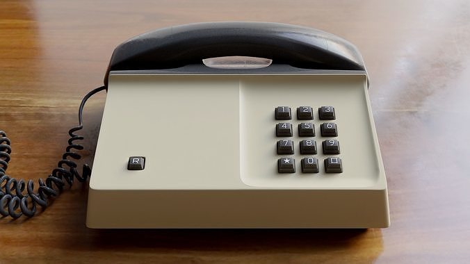 80s Office Phone 3D model | CGTrader