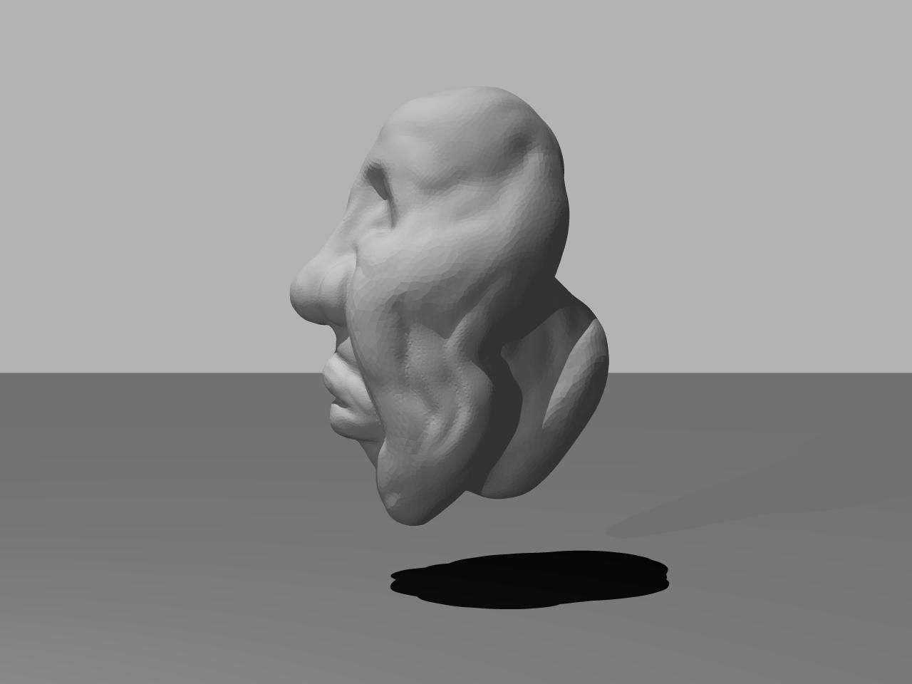 sample human head1 free 3D model CGTrader