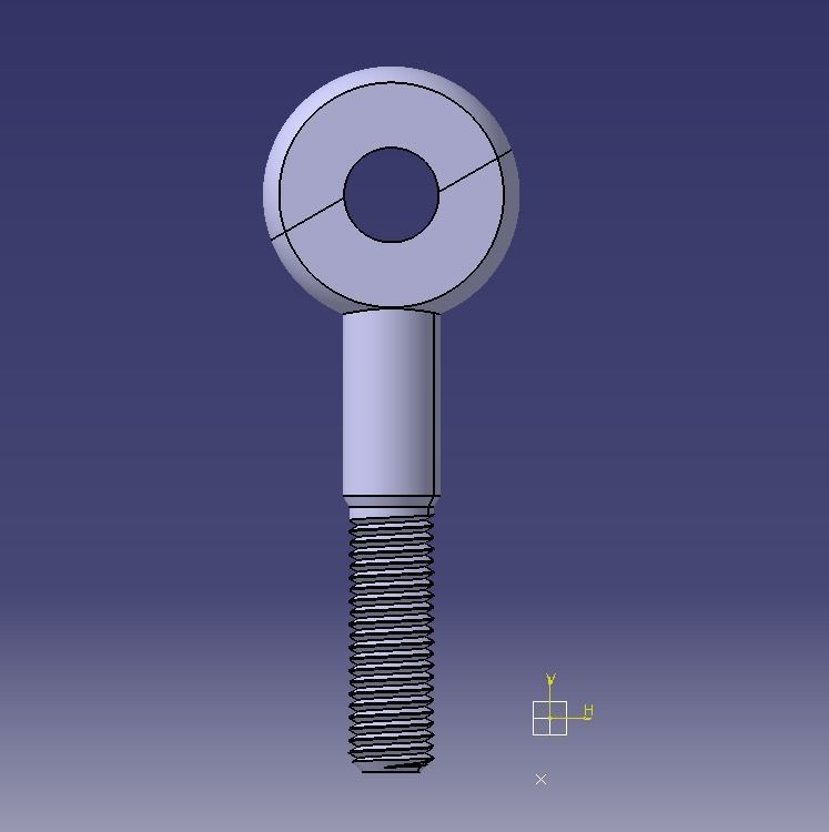 M16 Eye Bolt 3D model 3D printable CGTrader
