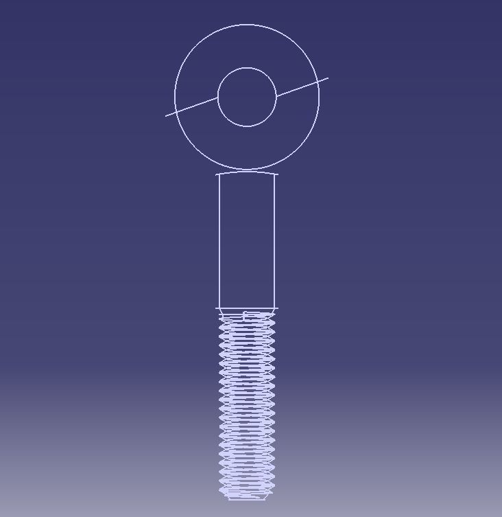 M12 Eye Bolt 3D model 3D printable CGTrader