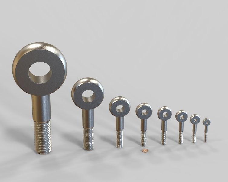 M8 Eye Bolt 3D model 3D printable CGTrader