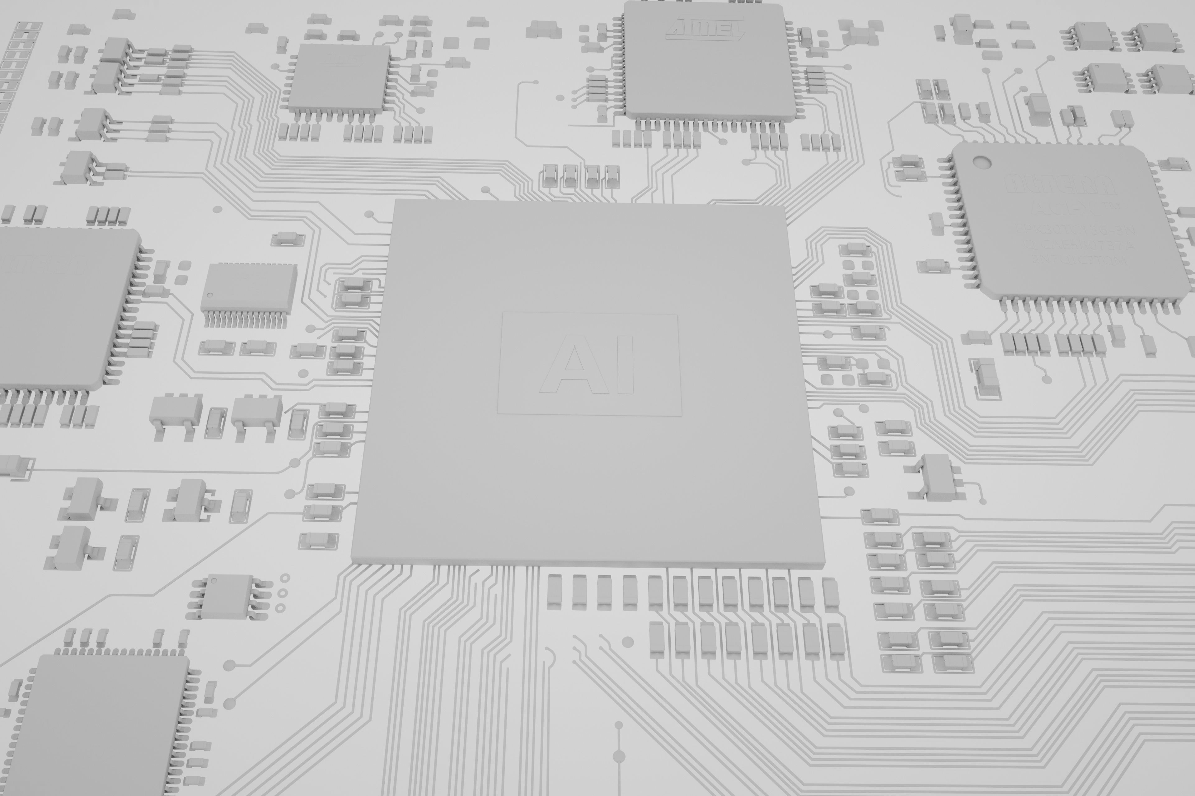 Electronic chip circuit board 3D model CGTrader