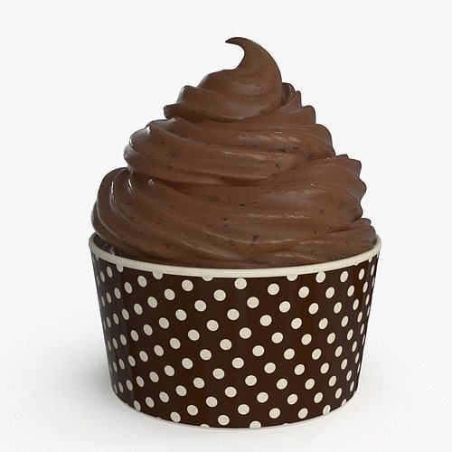 Ice Cream Cup Chocolate 3D model