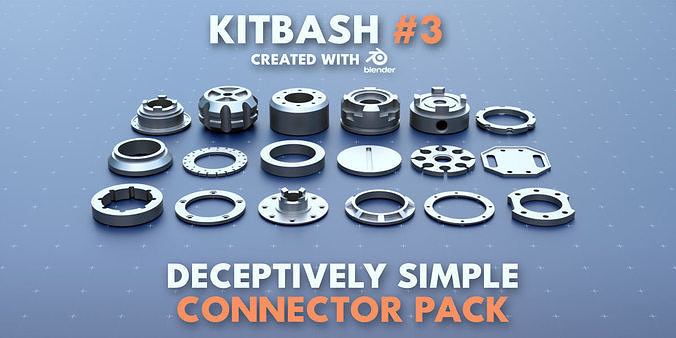 Simple Connector Kitbash Pack 3 3D model | CGTrader
