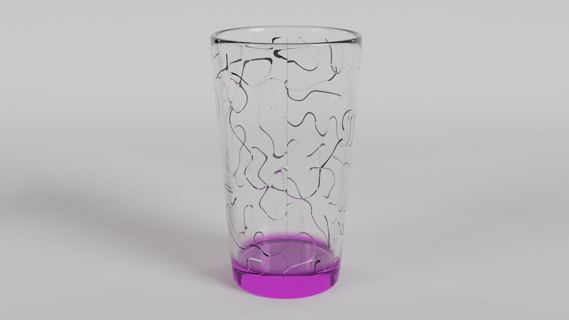Stylish Colored Base Drinking Glasses Set 3D model CGTrader