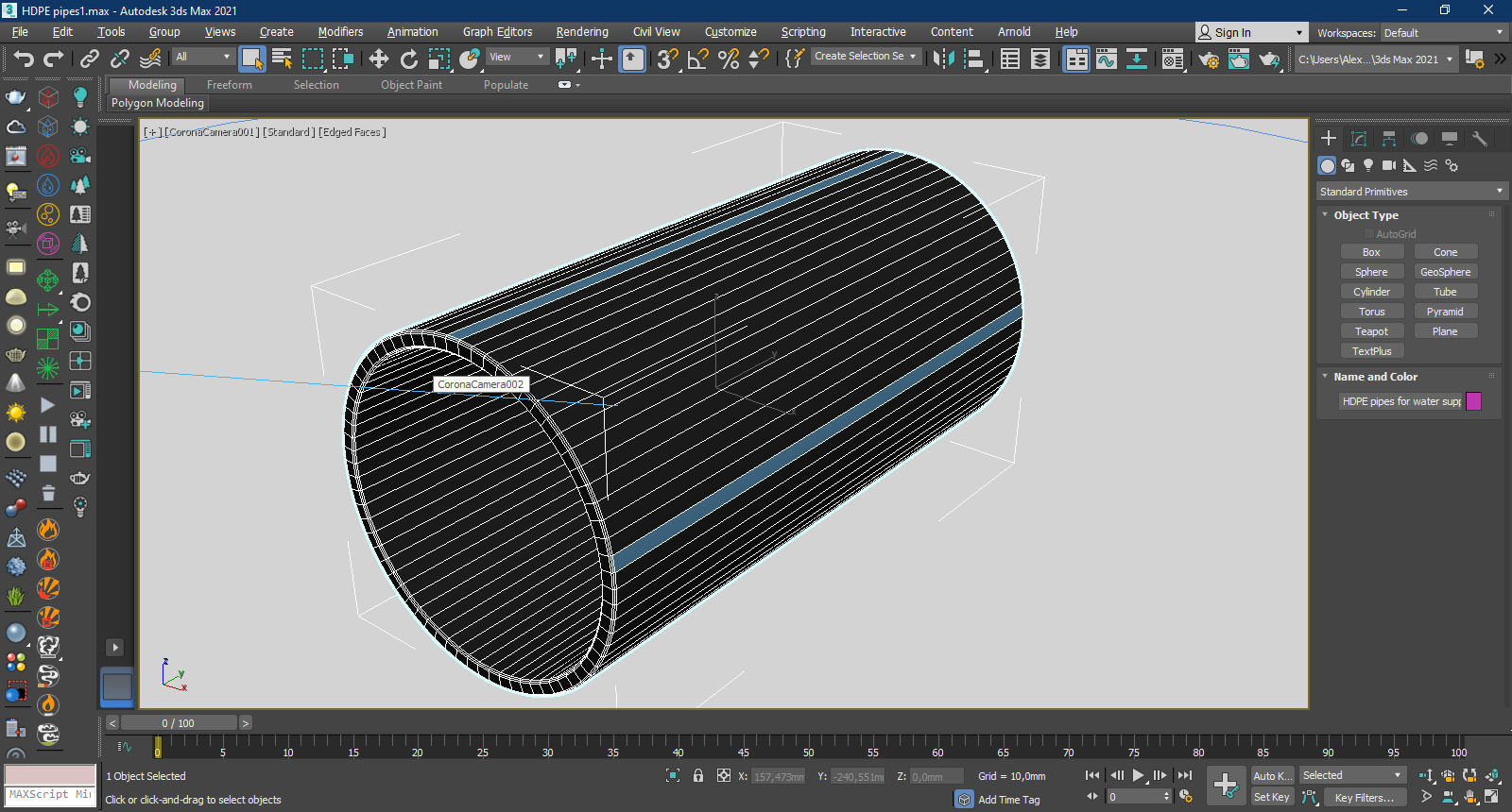 HDPE pipes 3D model CGTrader