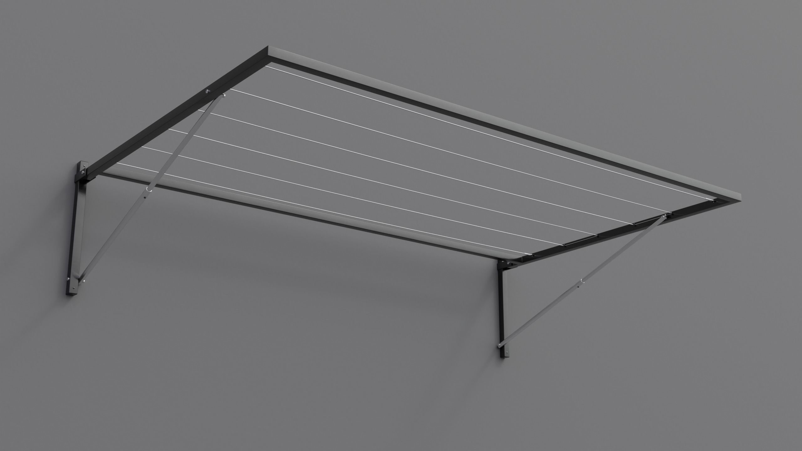 3D model Wallmounted clothes line dark VR / AR / lowpoly CGTrader