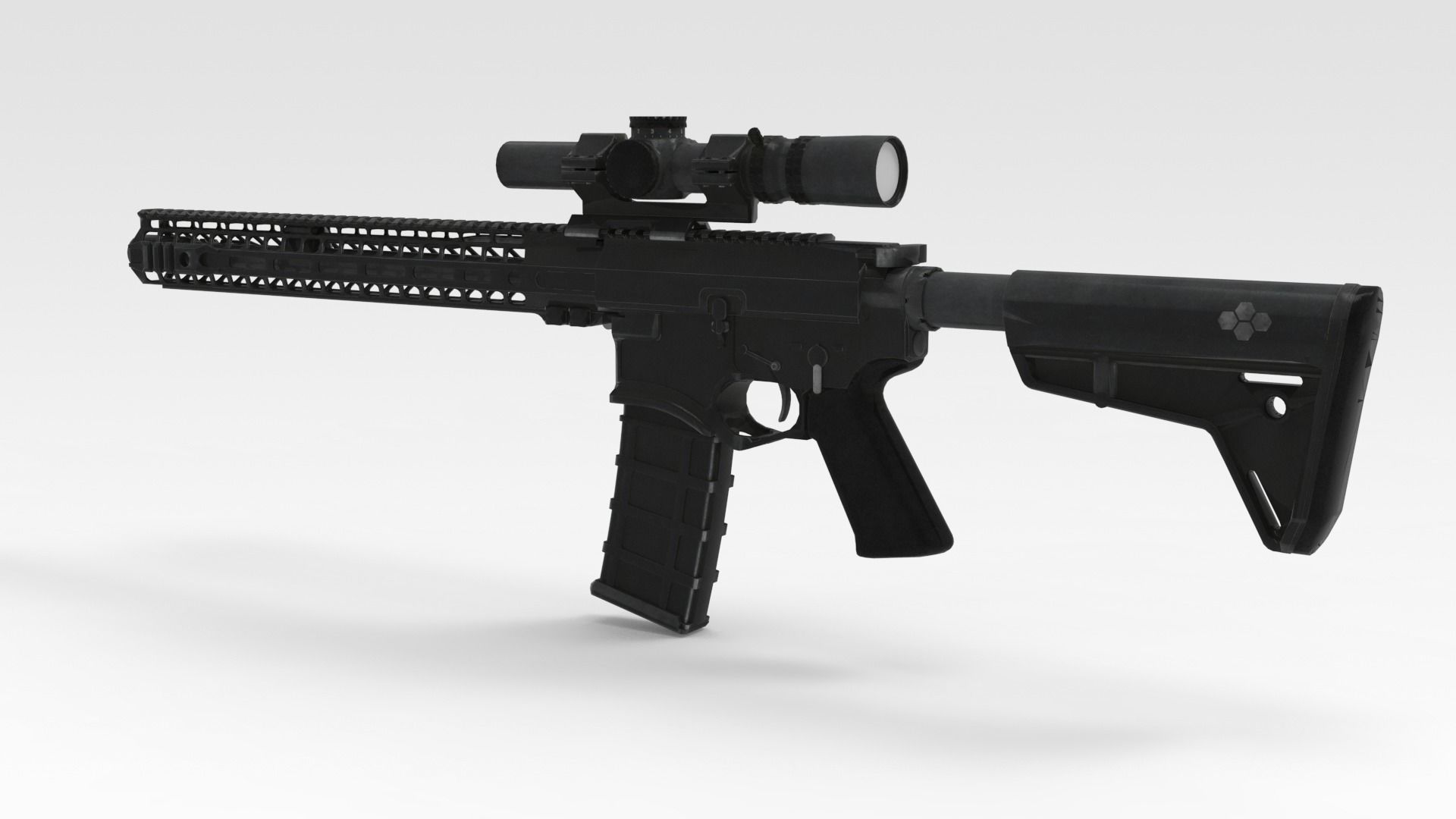 Tactical Security Rifle Tactical Rifle 3D model | CGTrader