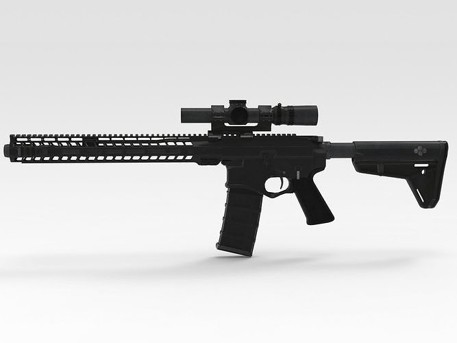 Tactical Security Rifle Tactical Rifle 3D model | CGTrader