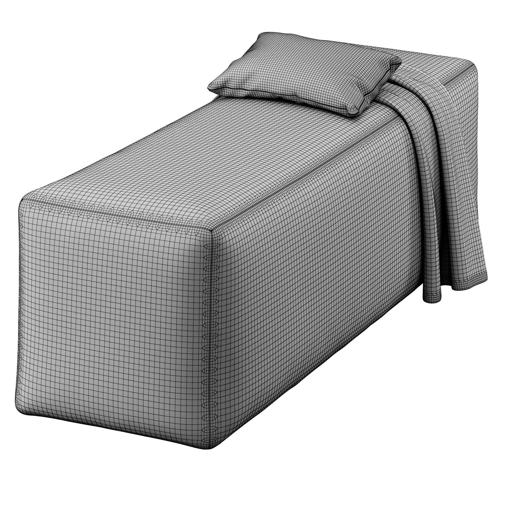 Rectangular bench 3D model | CGTrader