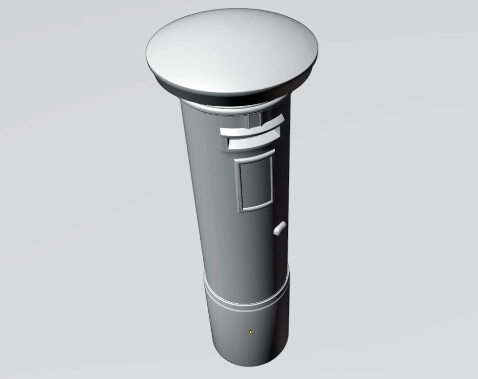 3D model Red Post Box Letter Box Royal Mail Post Office Model VR / AR ...