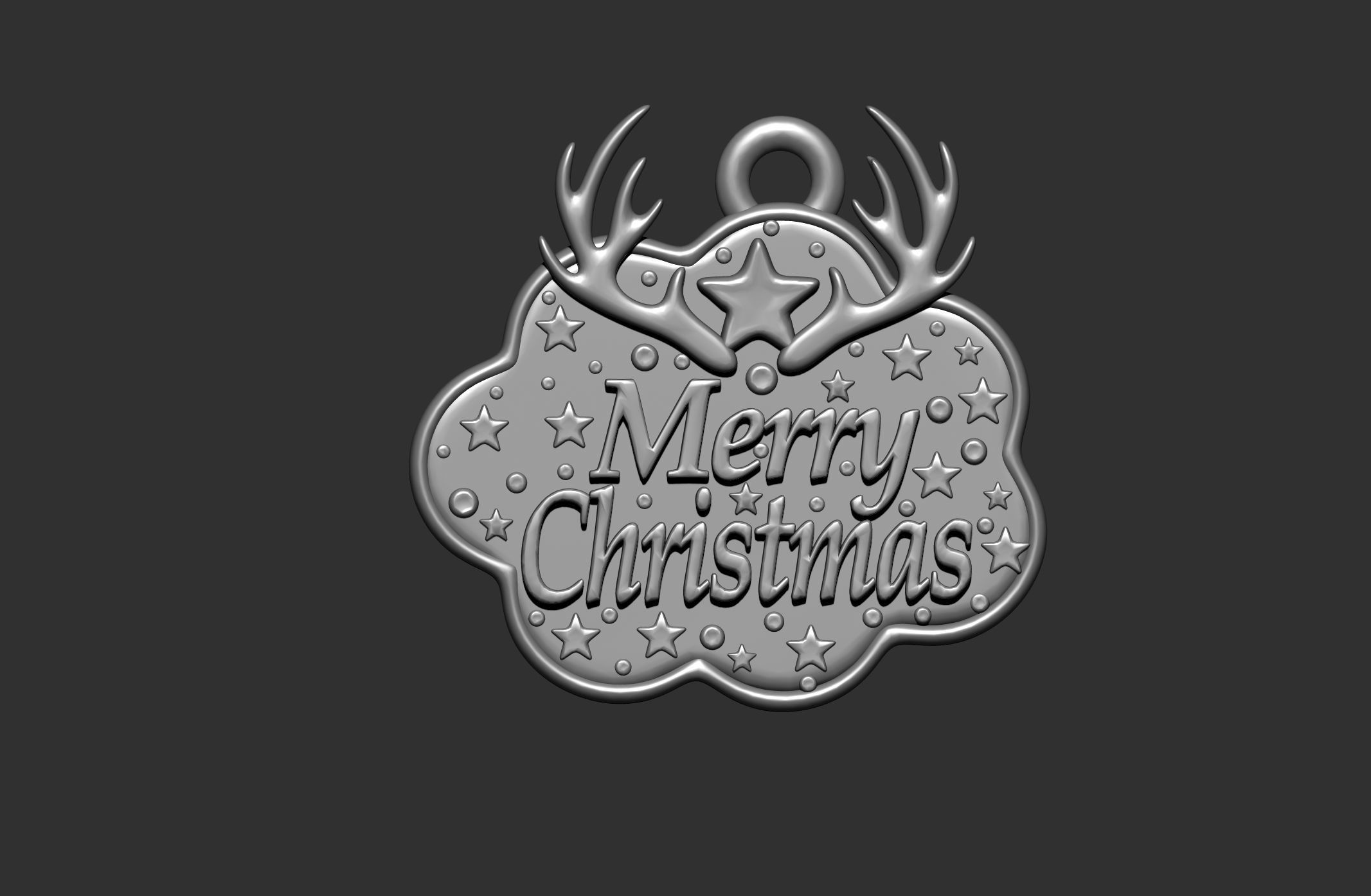 merry christmas ornament 3d printable model 3D model 3D printable ...