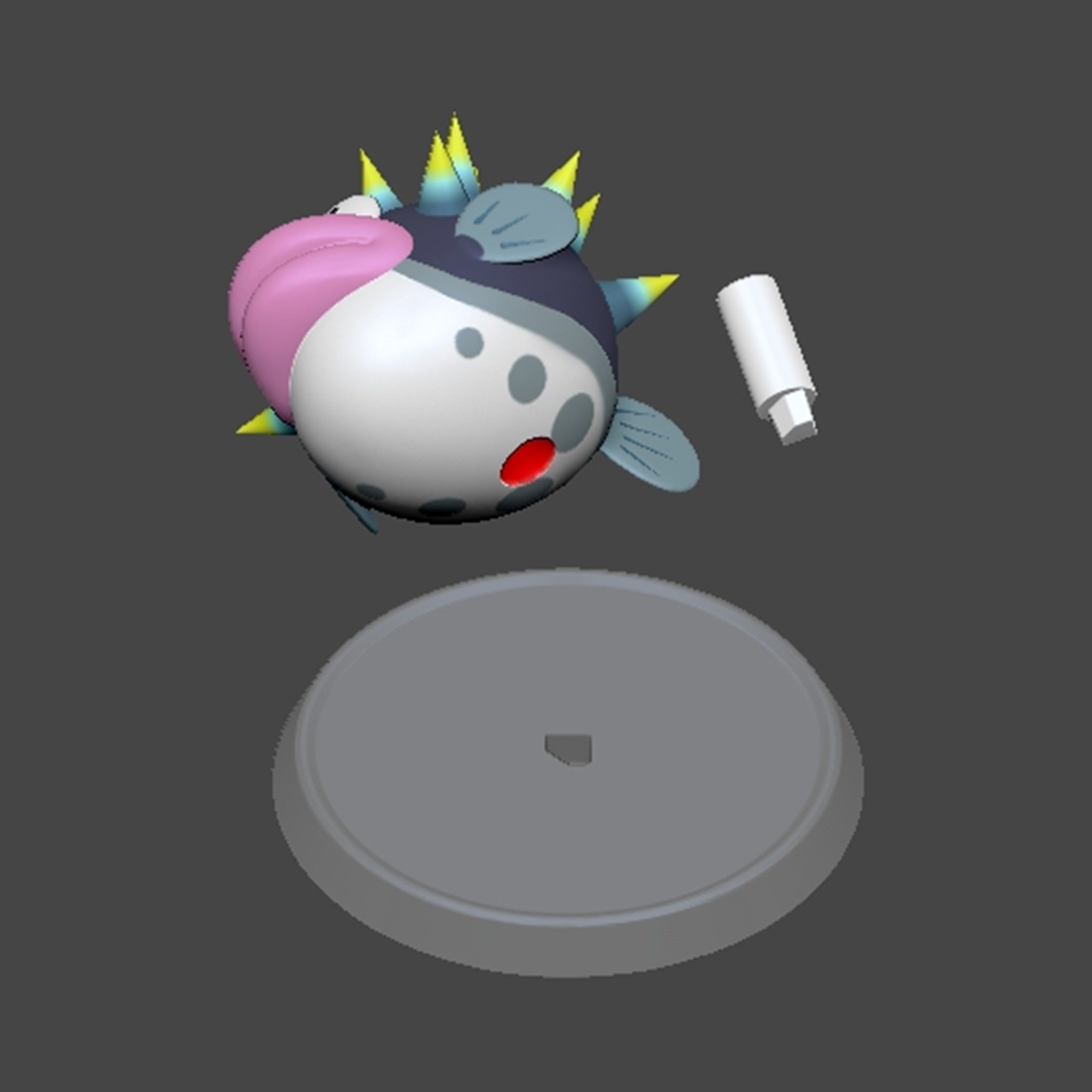 Porcupuffer Fish Mario Based 3D model 3D printable CGTrader