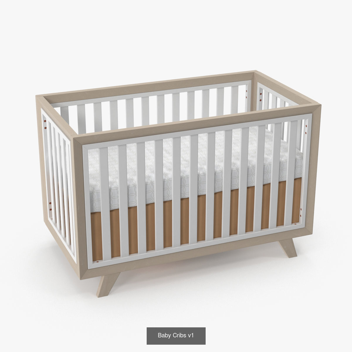 3D Model Collection Baby Cribs Set VR / AR / lowpoly CGTrader