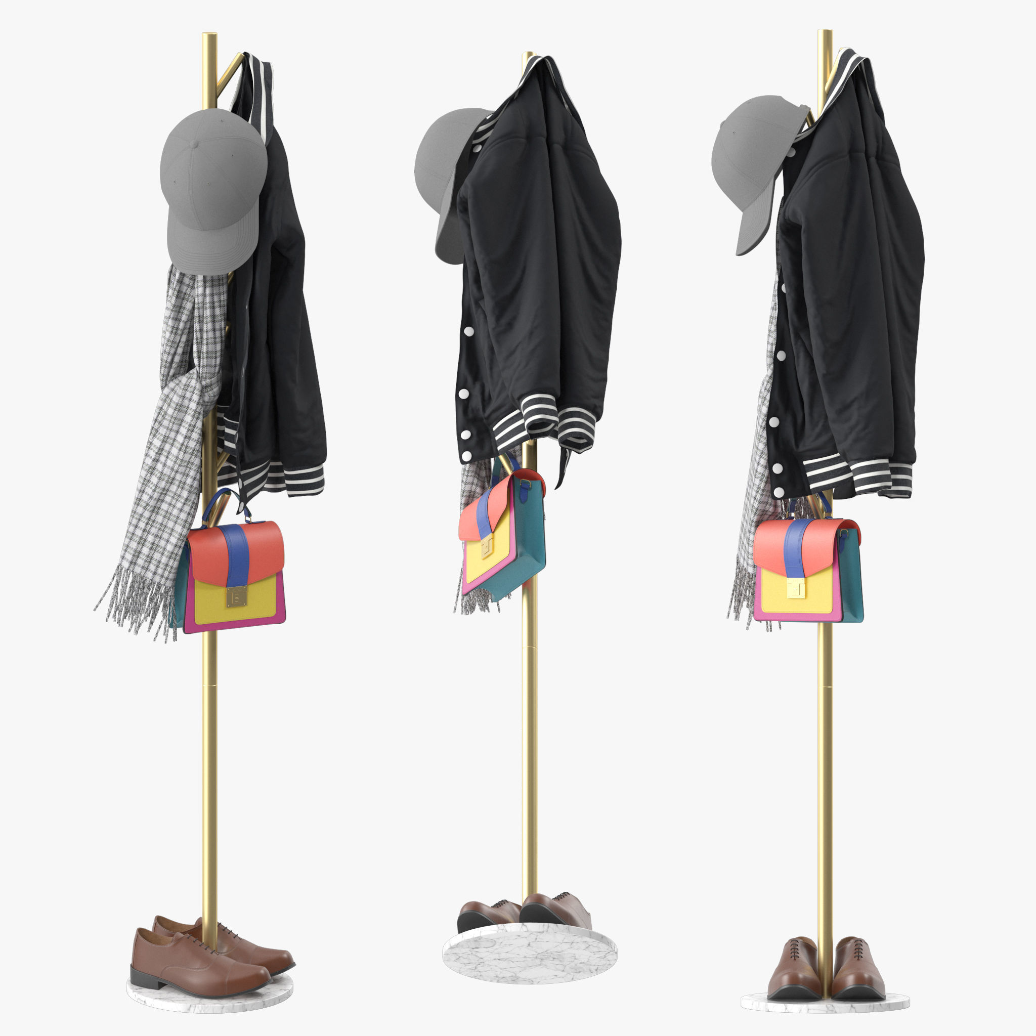 Nordic Coat Rack 3D model | CGTrader