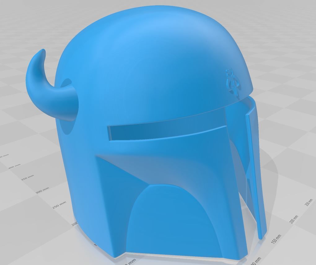 Horned Mandalorian Style Helmet 3D model 3D printable CGTrader