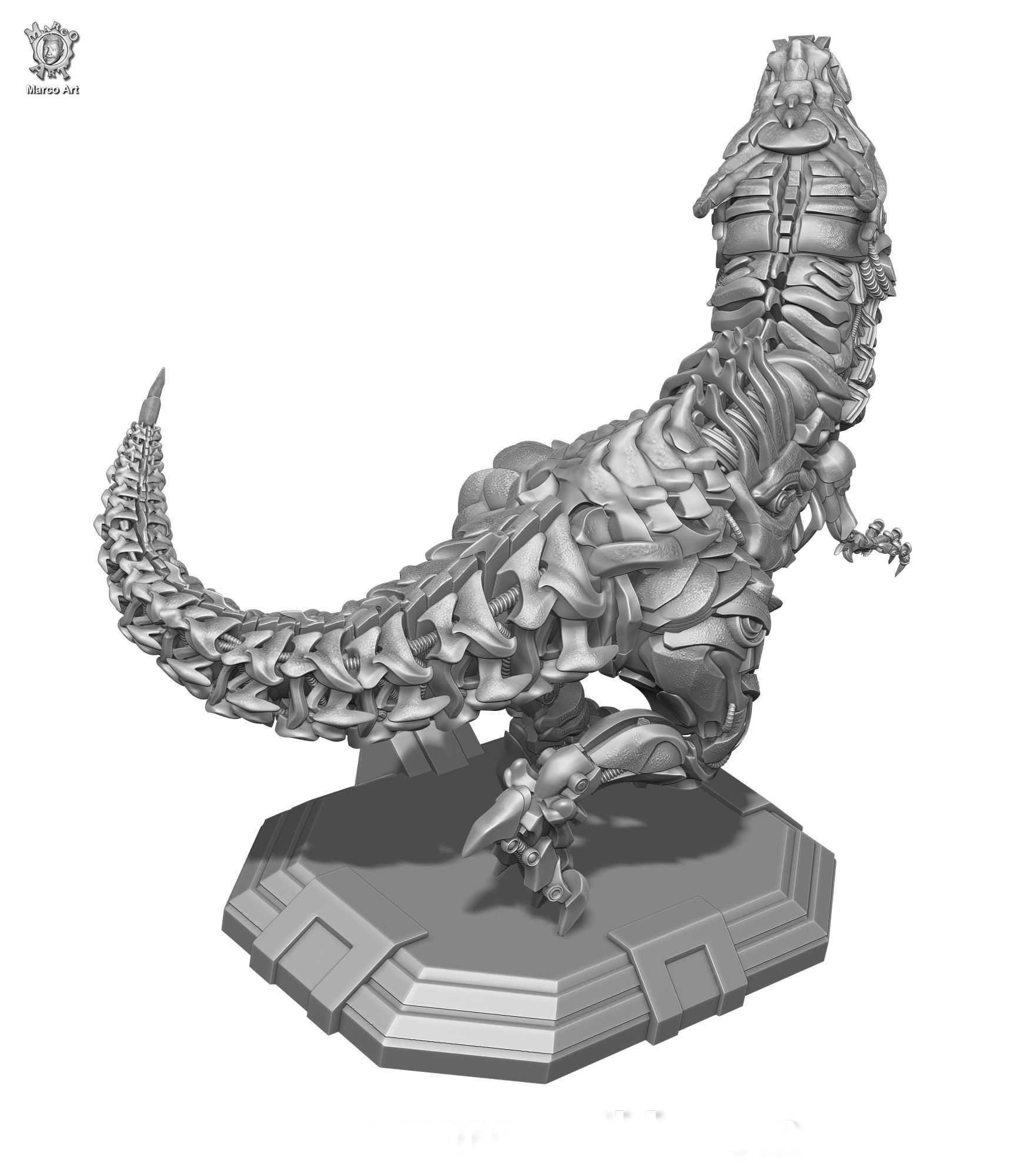 T Rex Transformer stl file 3D model 3D printable CGTrader