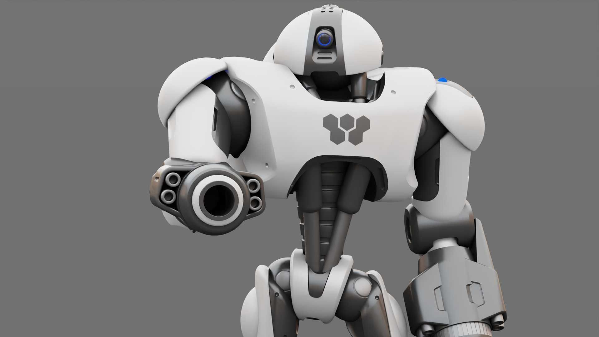 POLICE OFFICER BOT RIGGED 3D model rigged | CGTrader