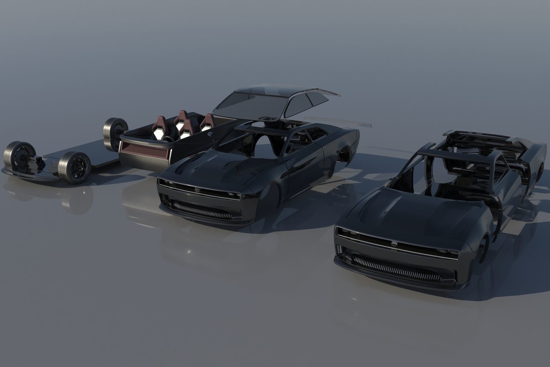 Dodge Charger EV 3D model 3D printable | CGTrader