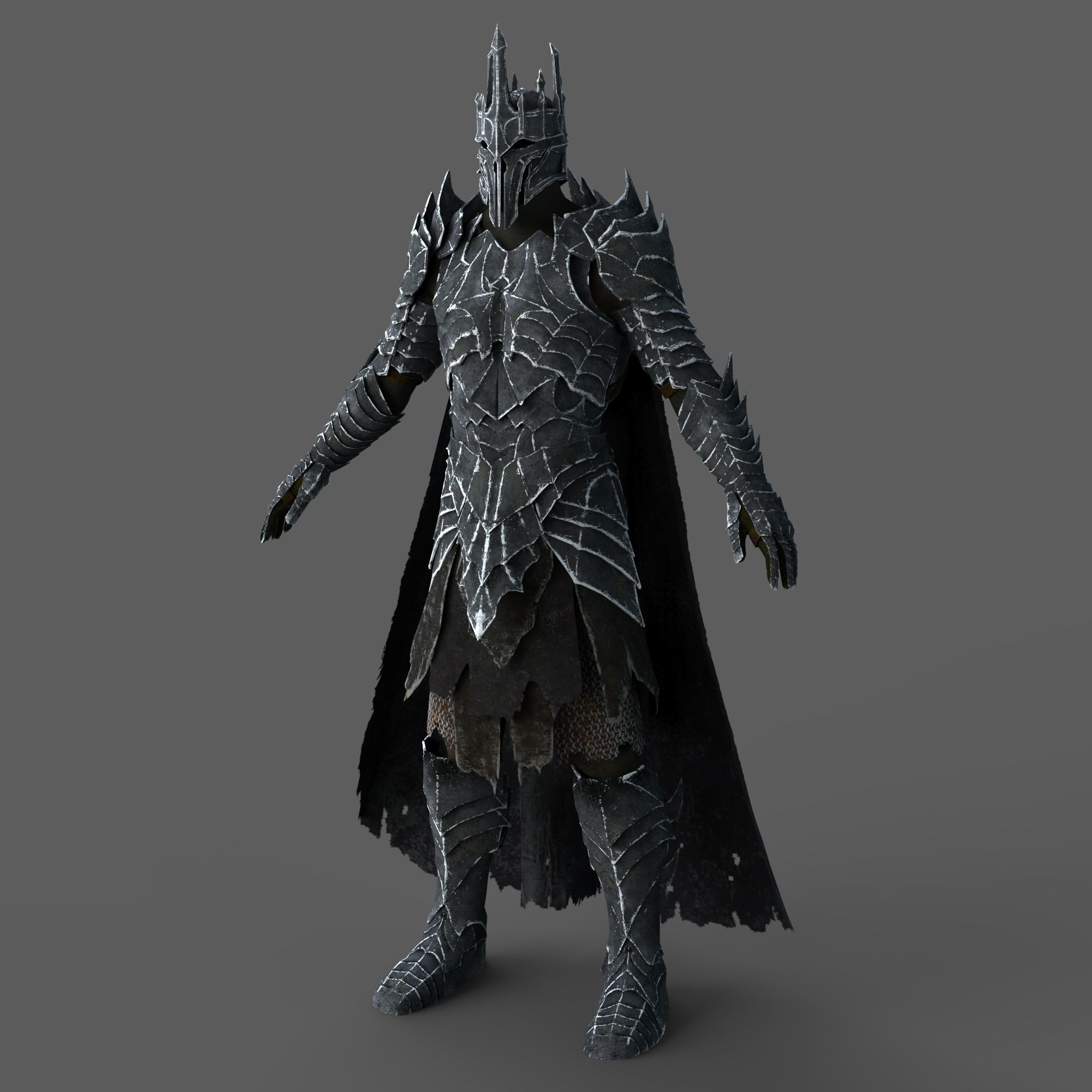 Lord Sauron Shadow of Mordor LOTR Full Body Wearable Armor 3D model 3D ...