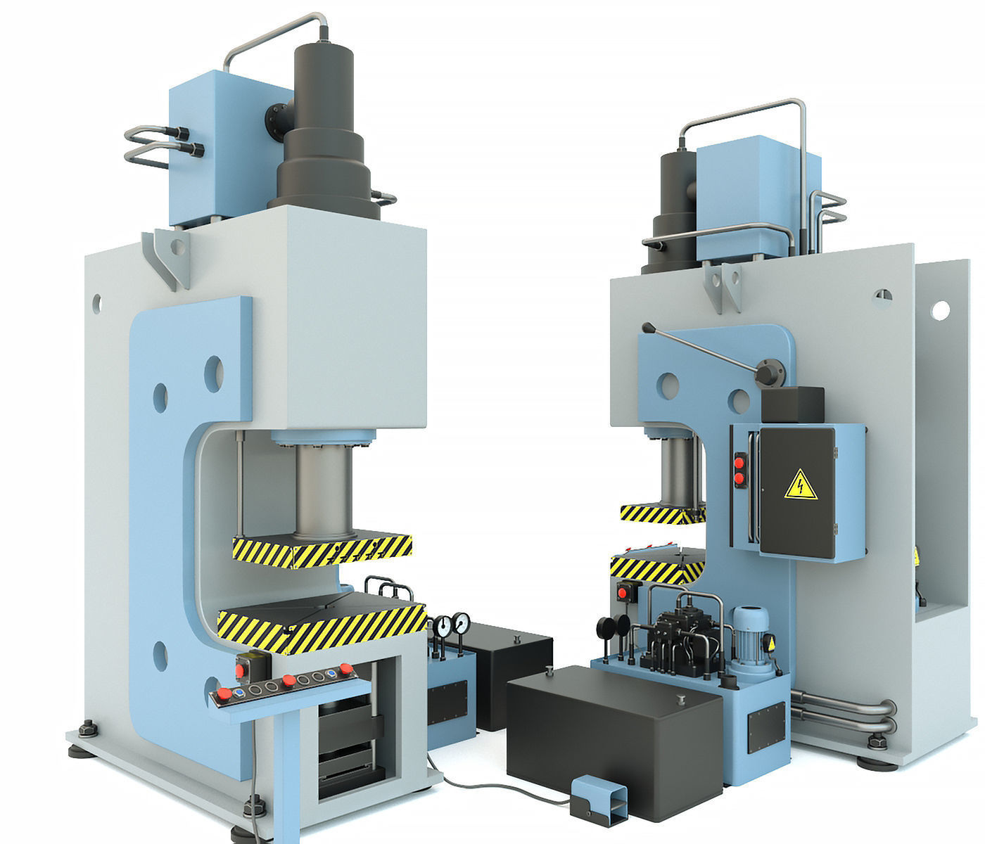 Industrial machine tool hydraulic press PYE250 3D model CGTrader