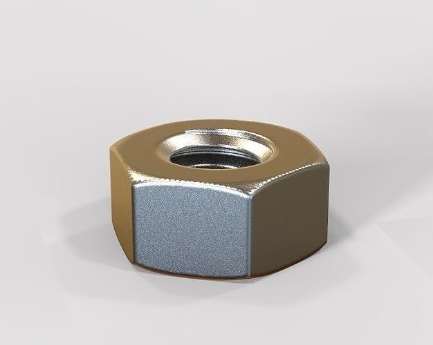 M8 Hex Nut 3D model 3D printable CGTrader