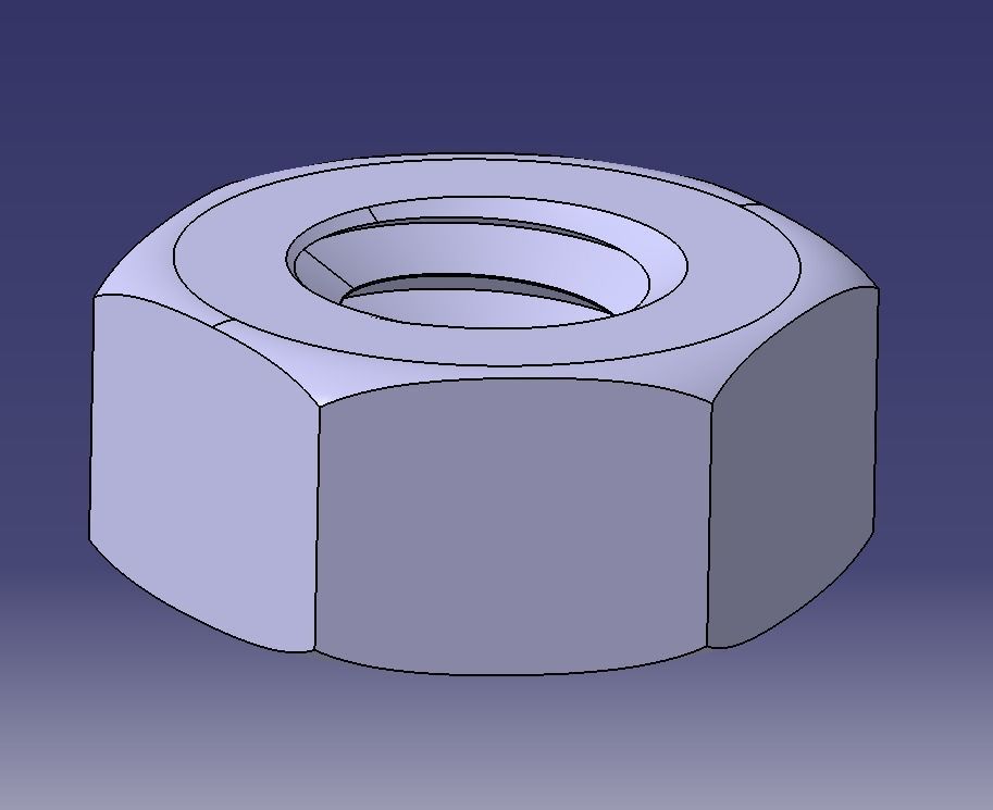 M6 Hex Nut 3D model 3D printable CGTrader