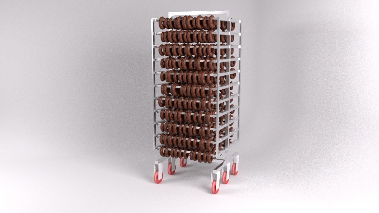 Drying Chamber Dolly Cart Rack 3D model CGTrader